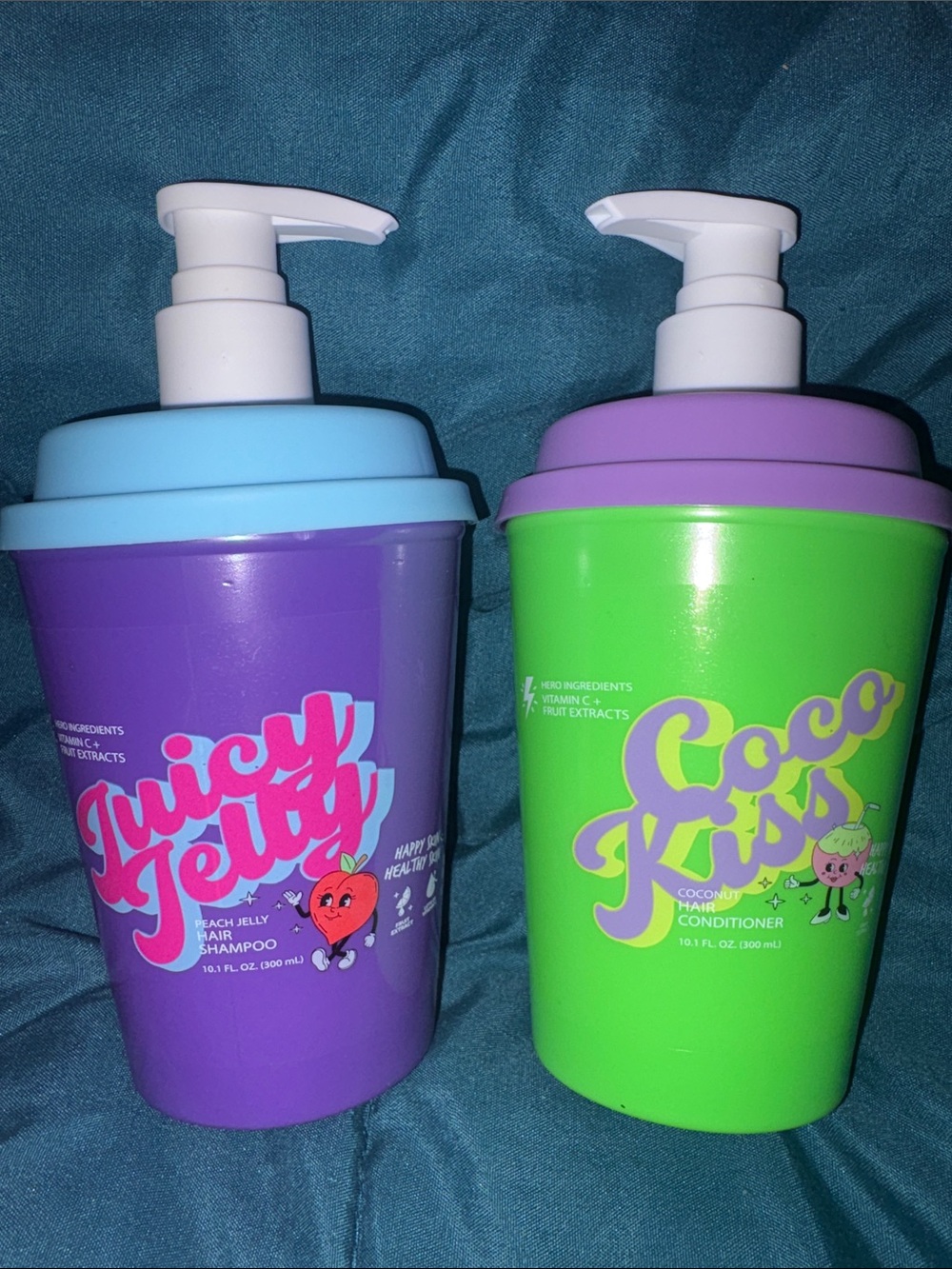 Juicy Jelly Shampoo Peach Jelly & Coco Kiss Coco Conditioner - 10.1 oz each